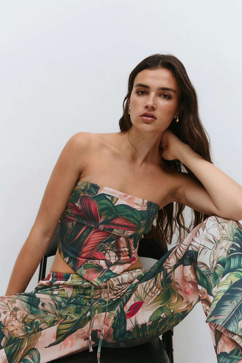 Satin scarf top