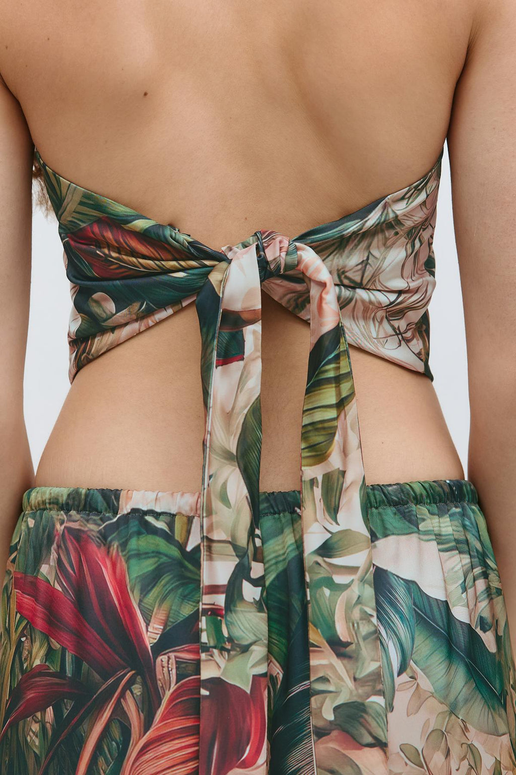 Satin scarf top