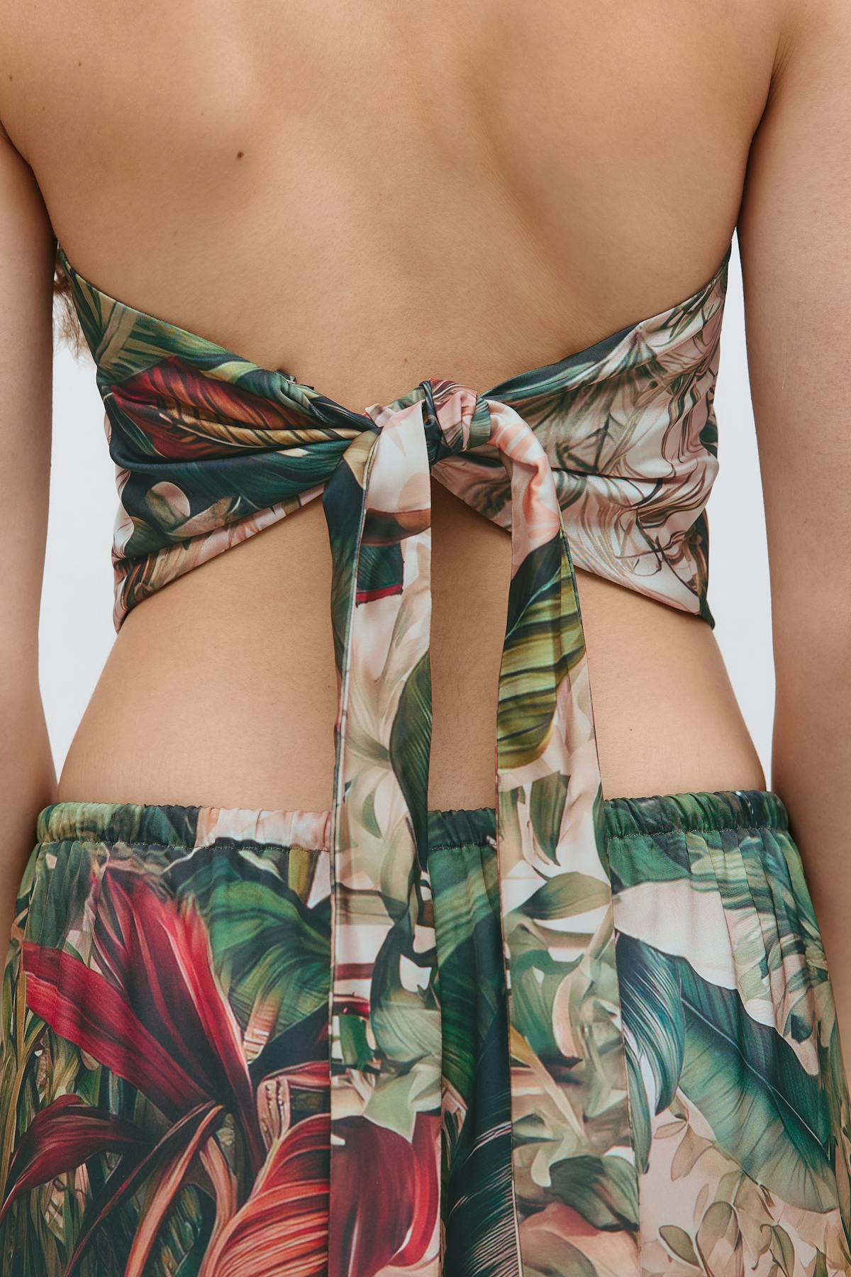 Satin scarf top