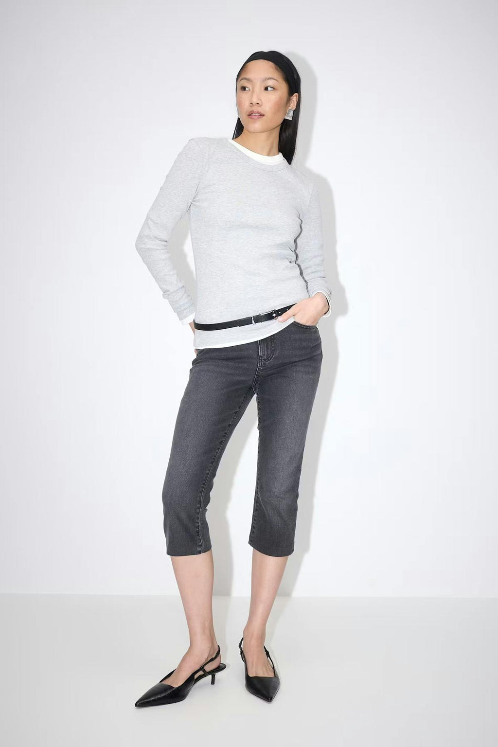Remade capri jeans