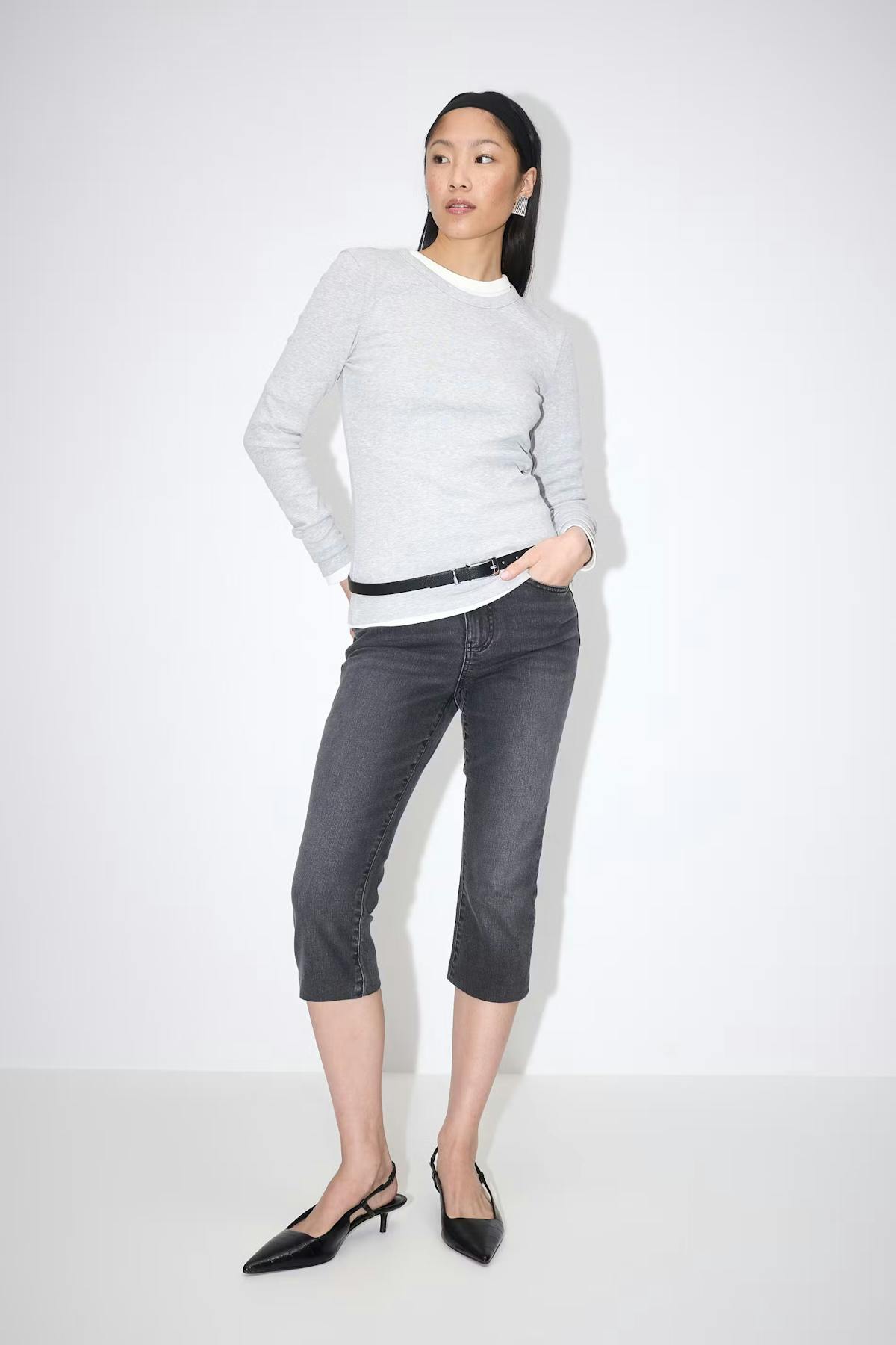 Remade capri jeans