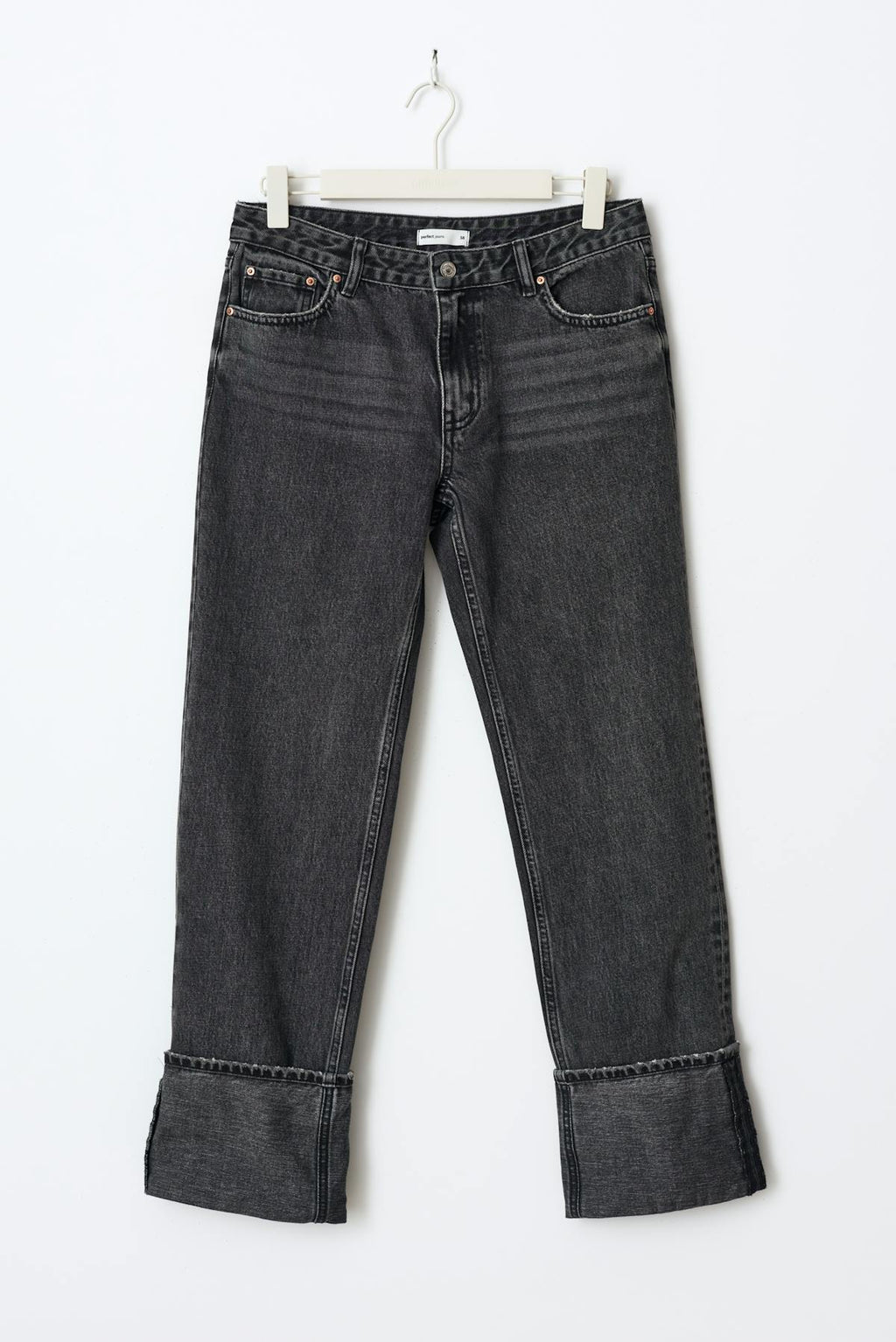 Remade fold up jeans