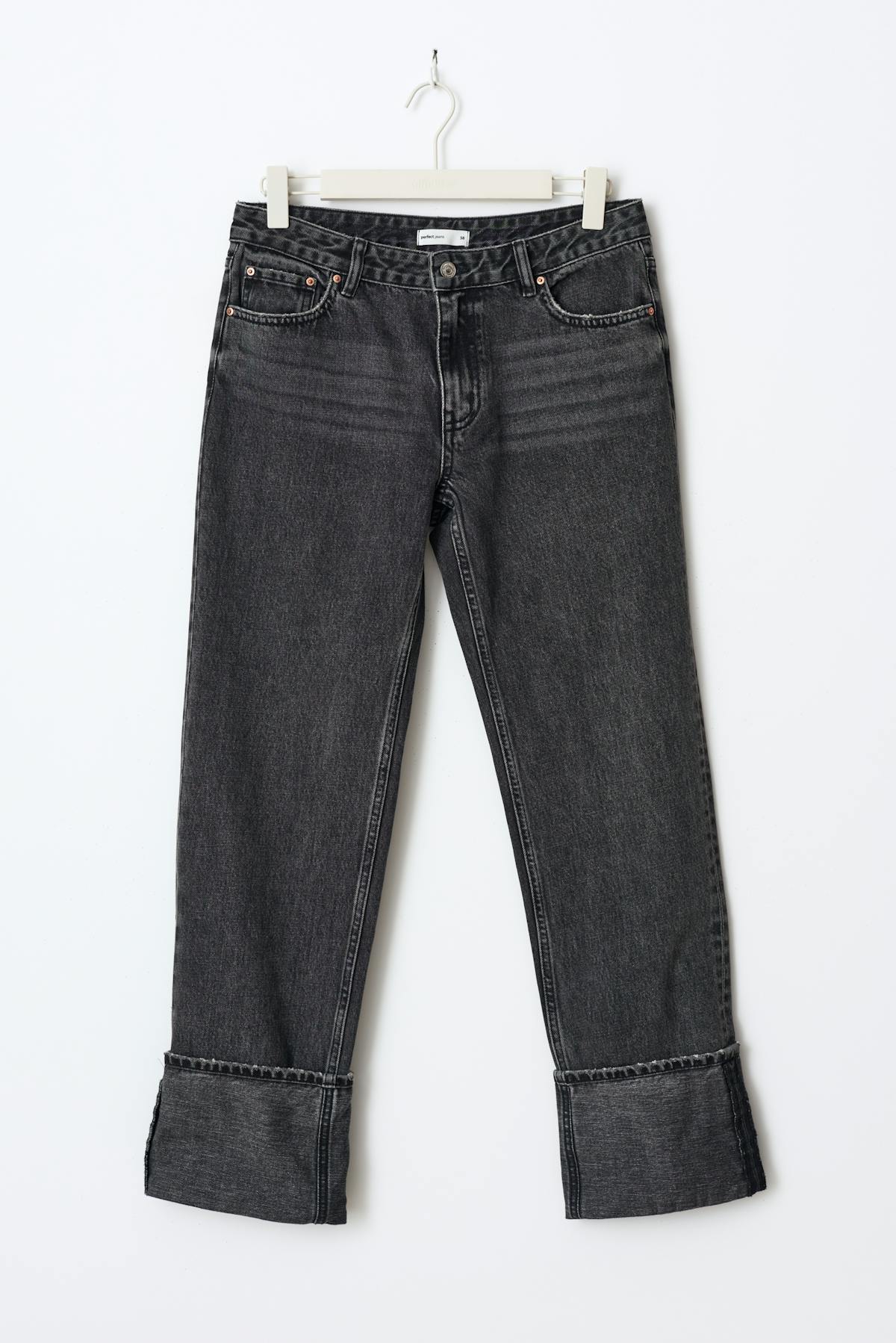 Remade fold up jeans