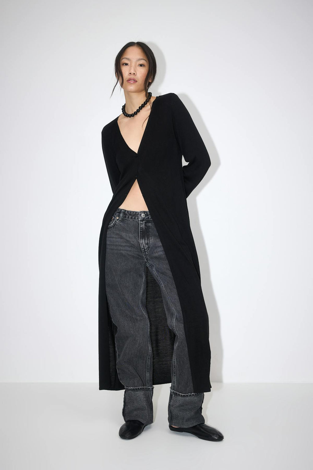 Remade fold up jeans