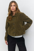 Faux suede short jacket