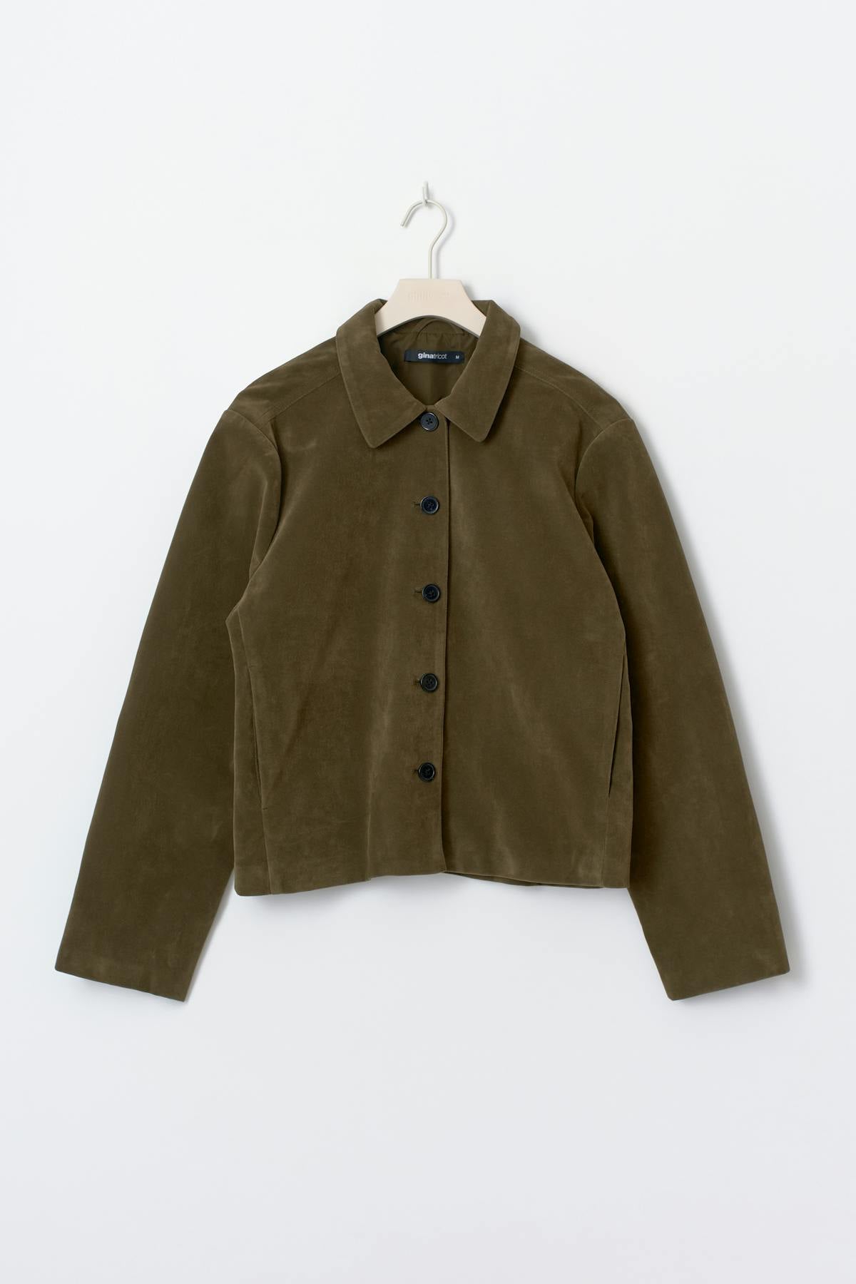 Faux suede short jacket