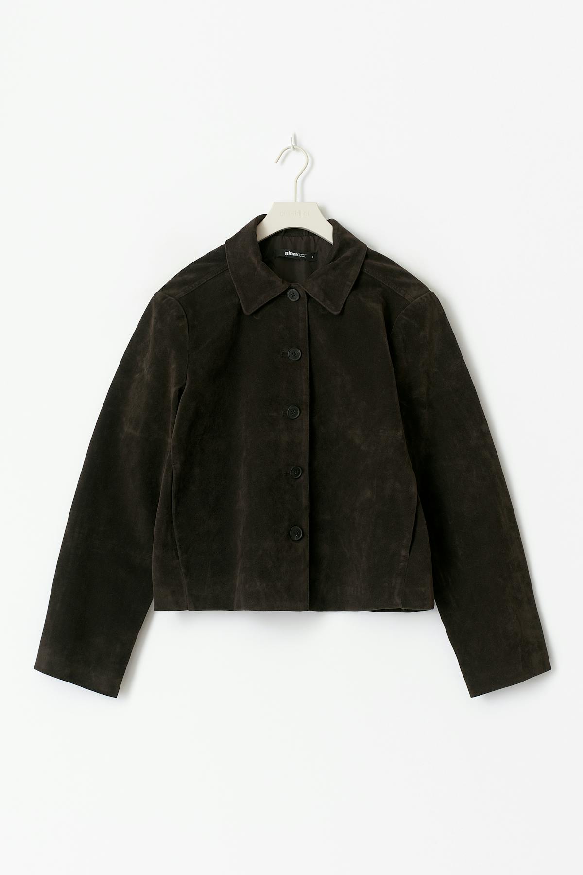 Faux suede short jacket