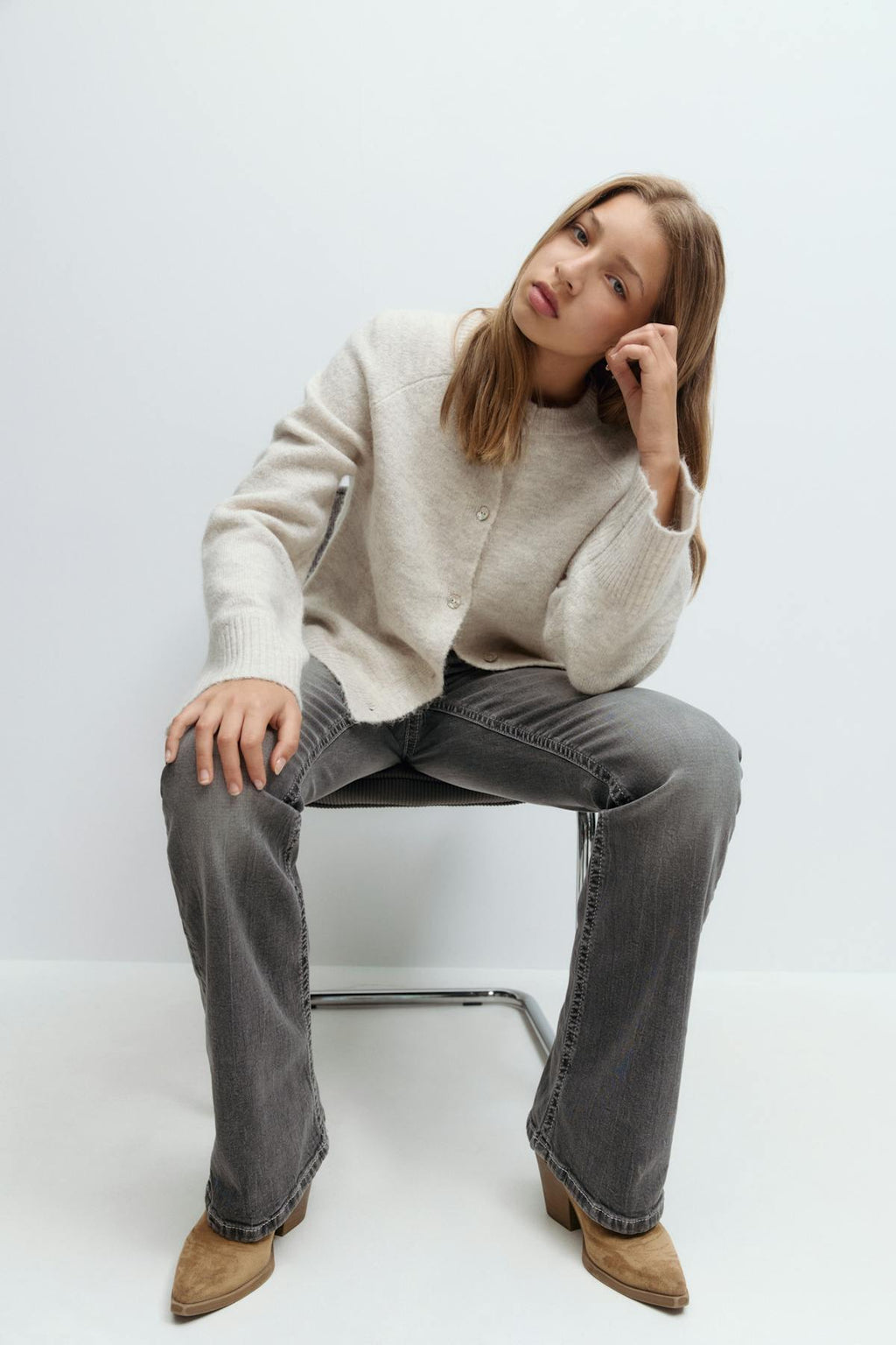 Y knitted cardigan