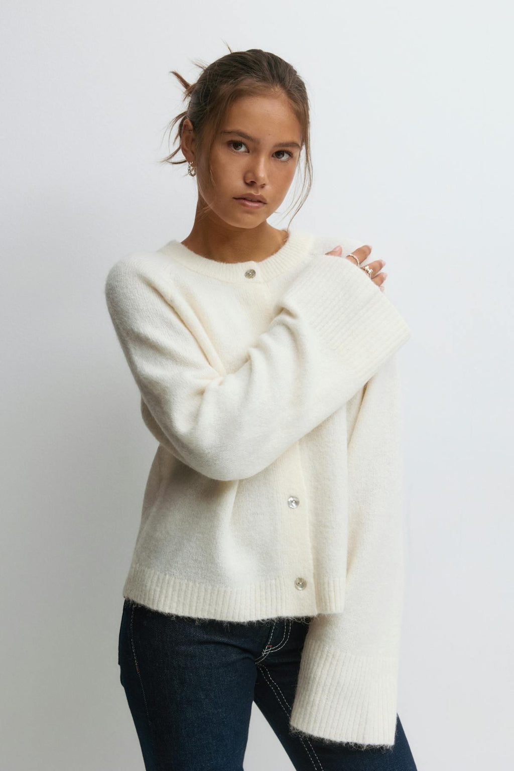 Y knitted cardigan