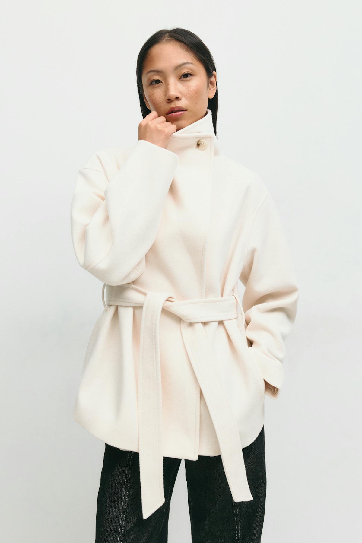 High neck short jacket