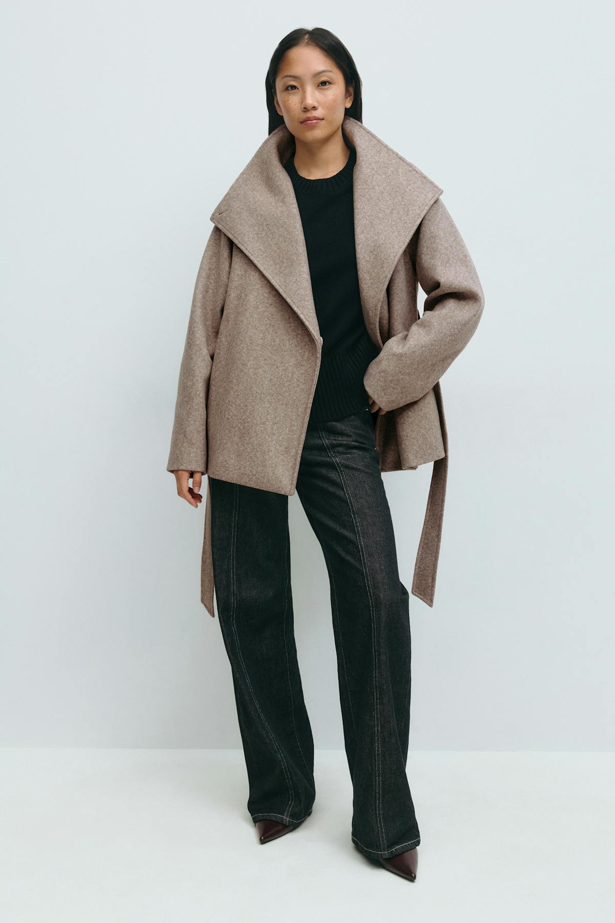 High neck short jacket