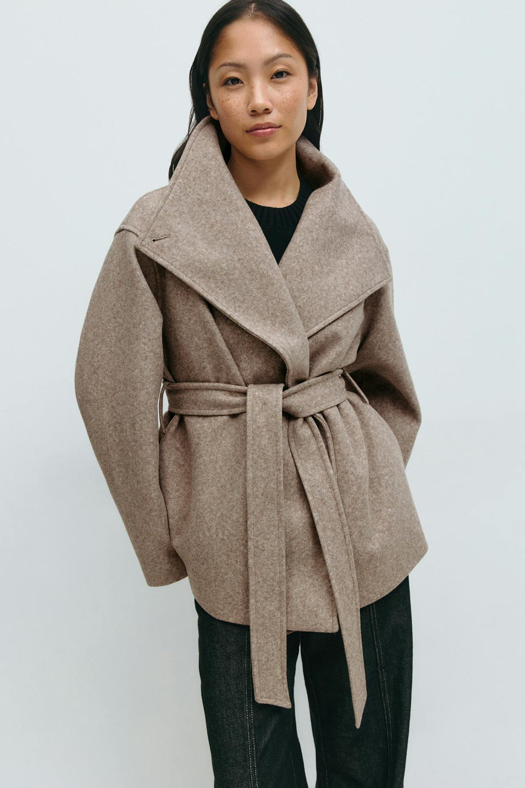 High neck short jacket