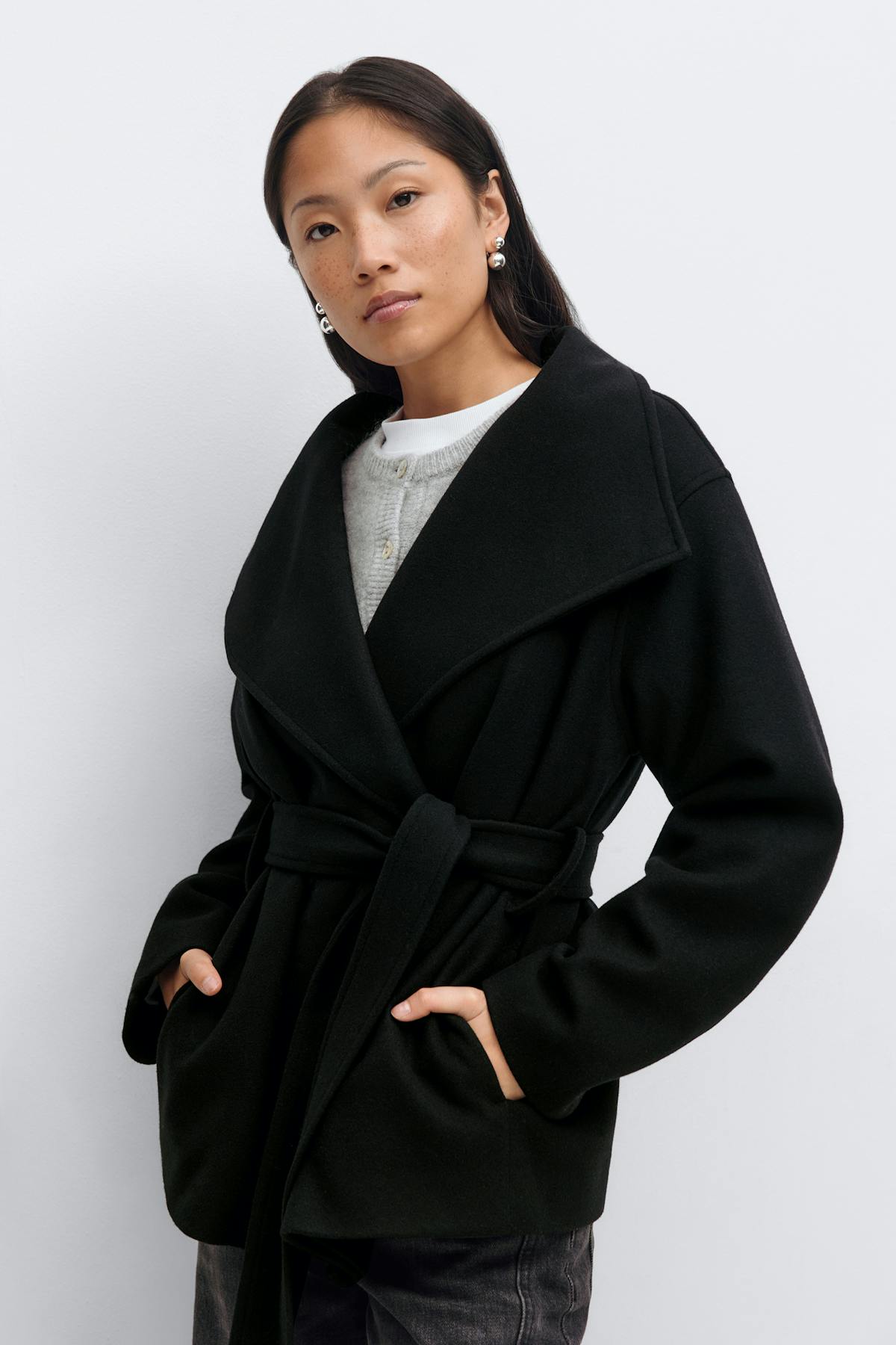 High neck short jacket