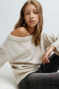 Y oversized knitted sweater
