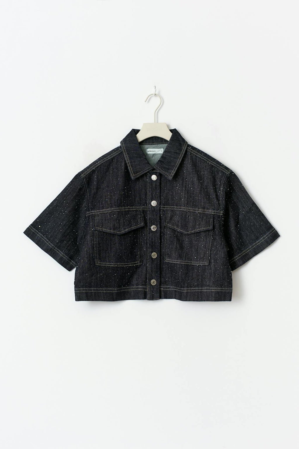 Rhinestone denim shirt