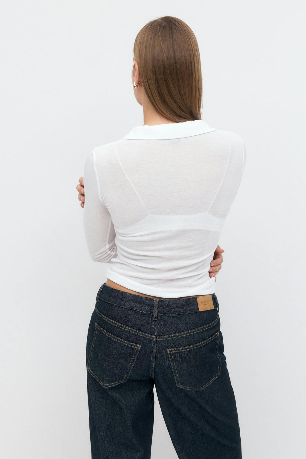 Sheer collar top