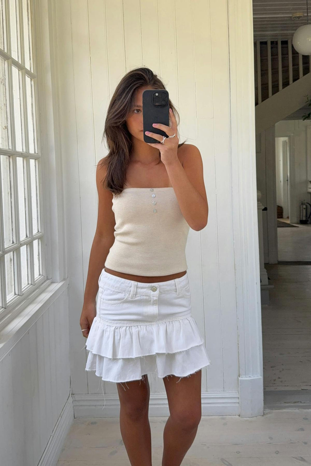 Y knitted tube top