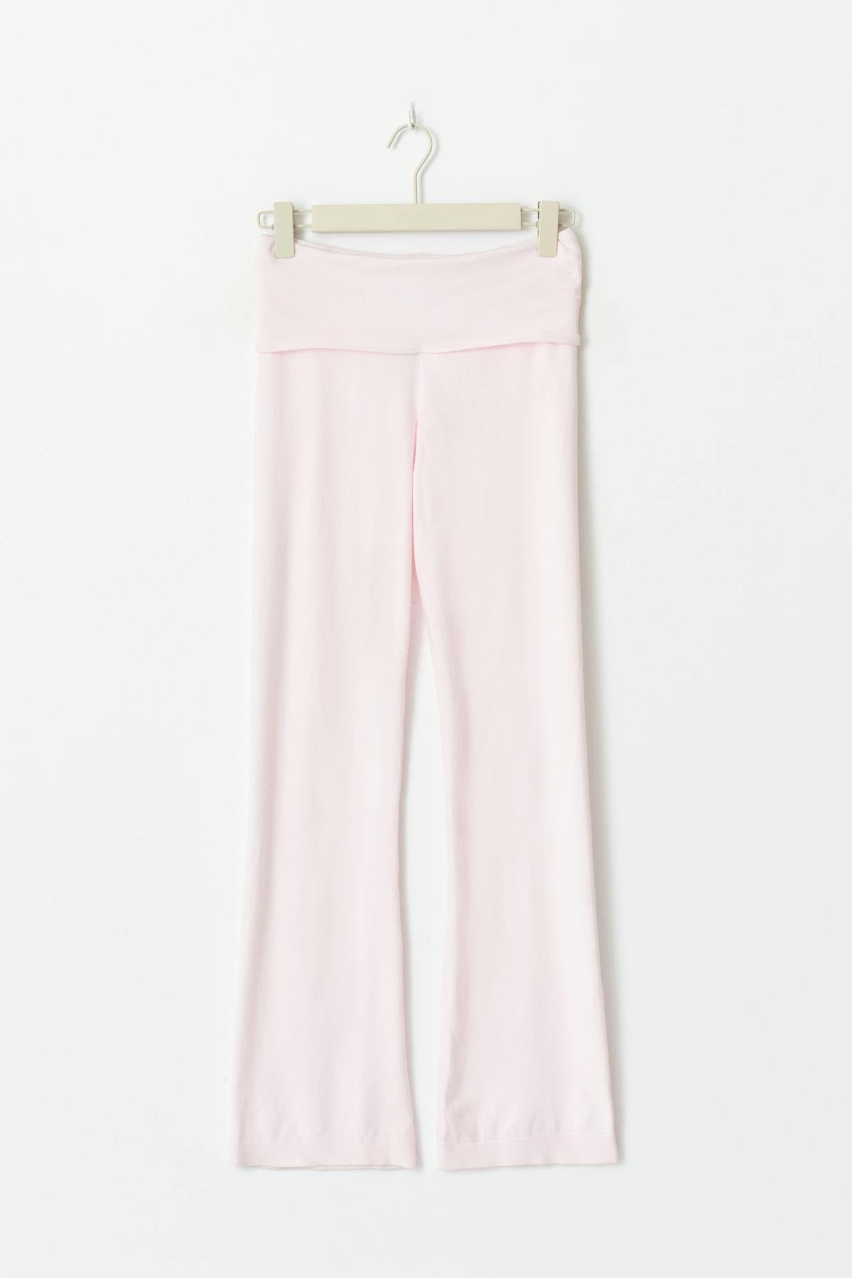 Y knitted folded down pants