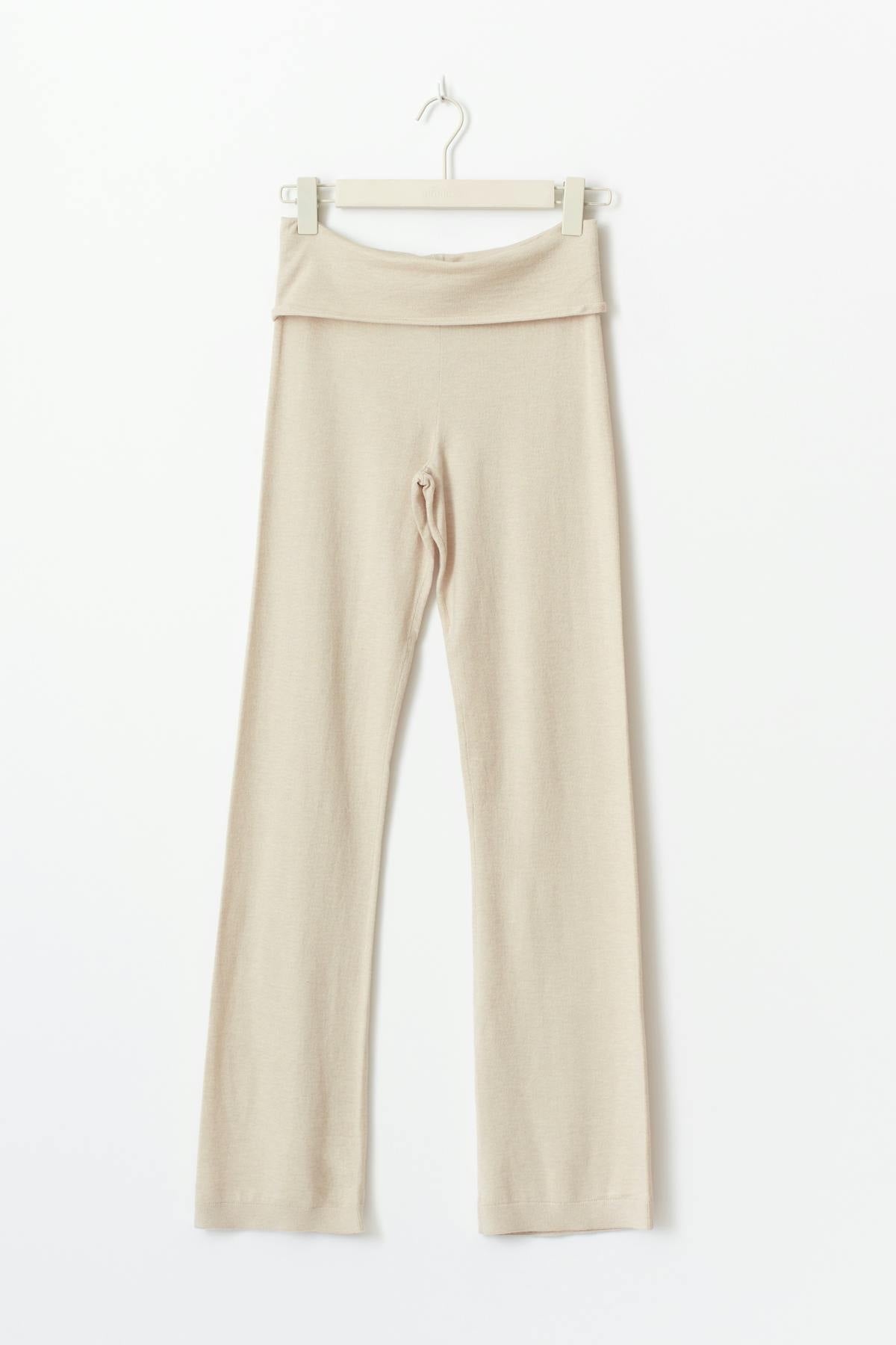 Y knitted folded down pants