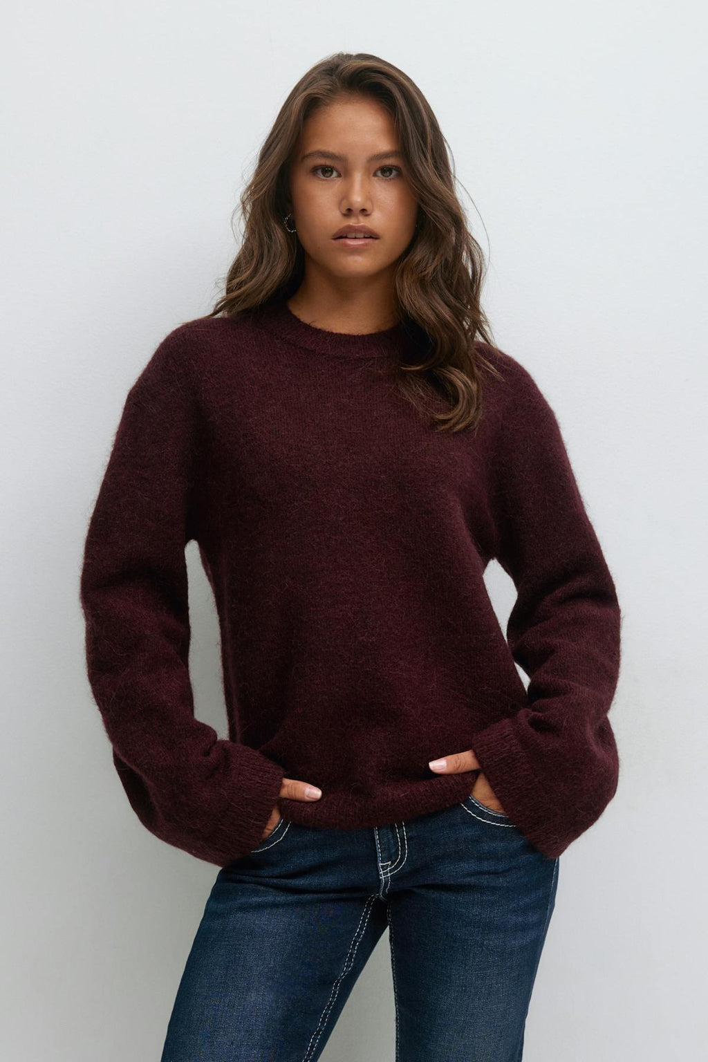 Y oversized knitted sweater