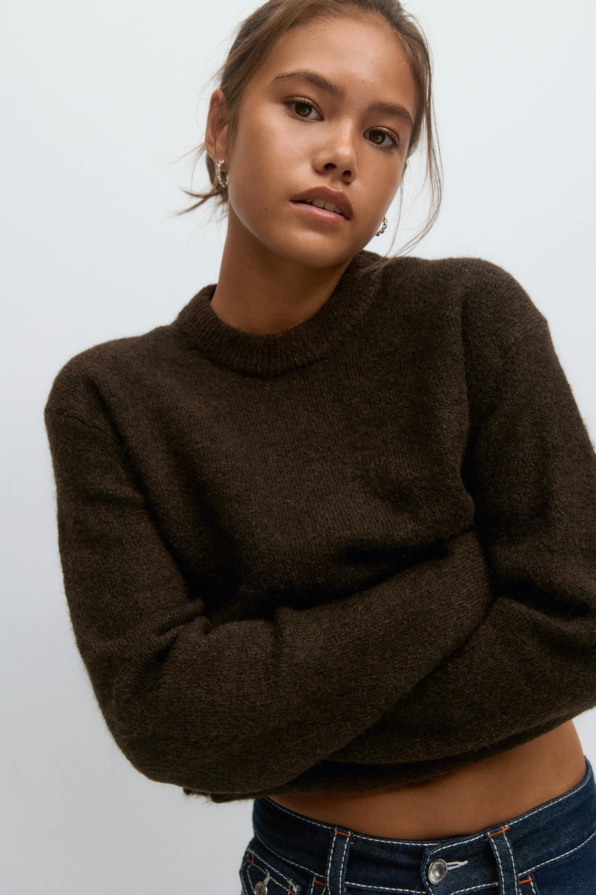 Y oversized knitted sweater