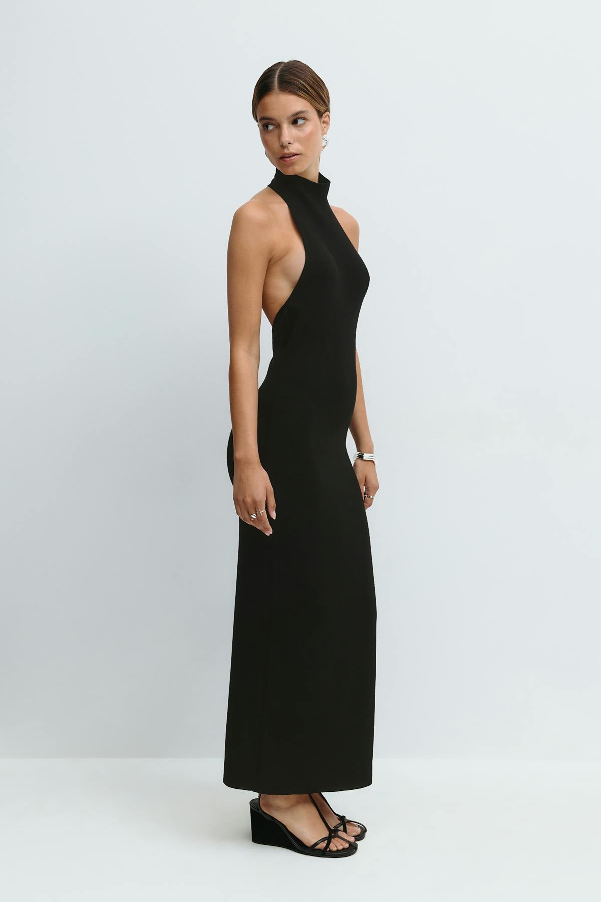 Turtleneck knitted dress
