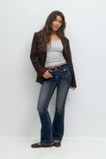Front pocket bootcut jeans