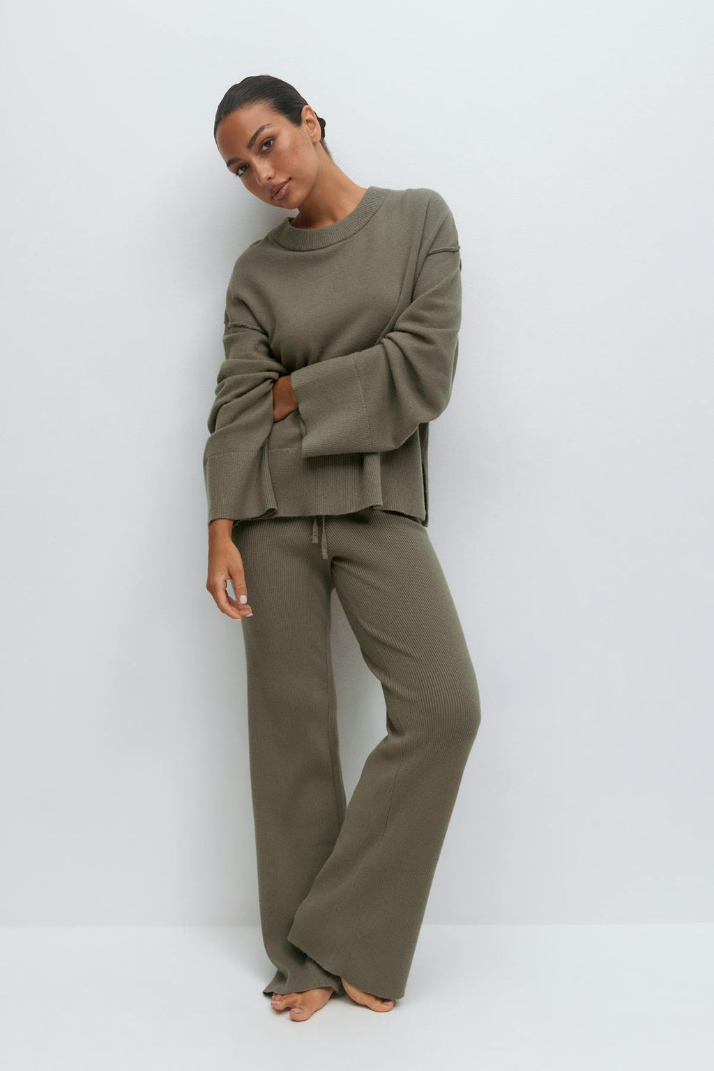 Knitted loungewear sweater