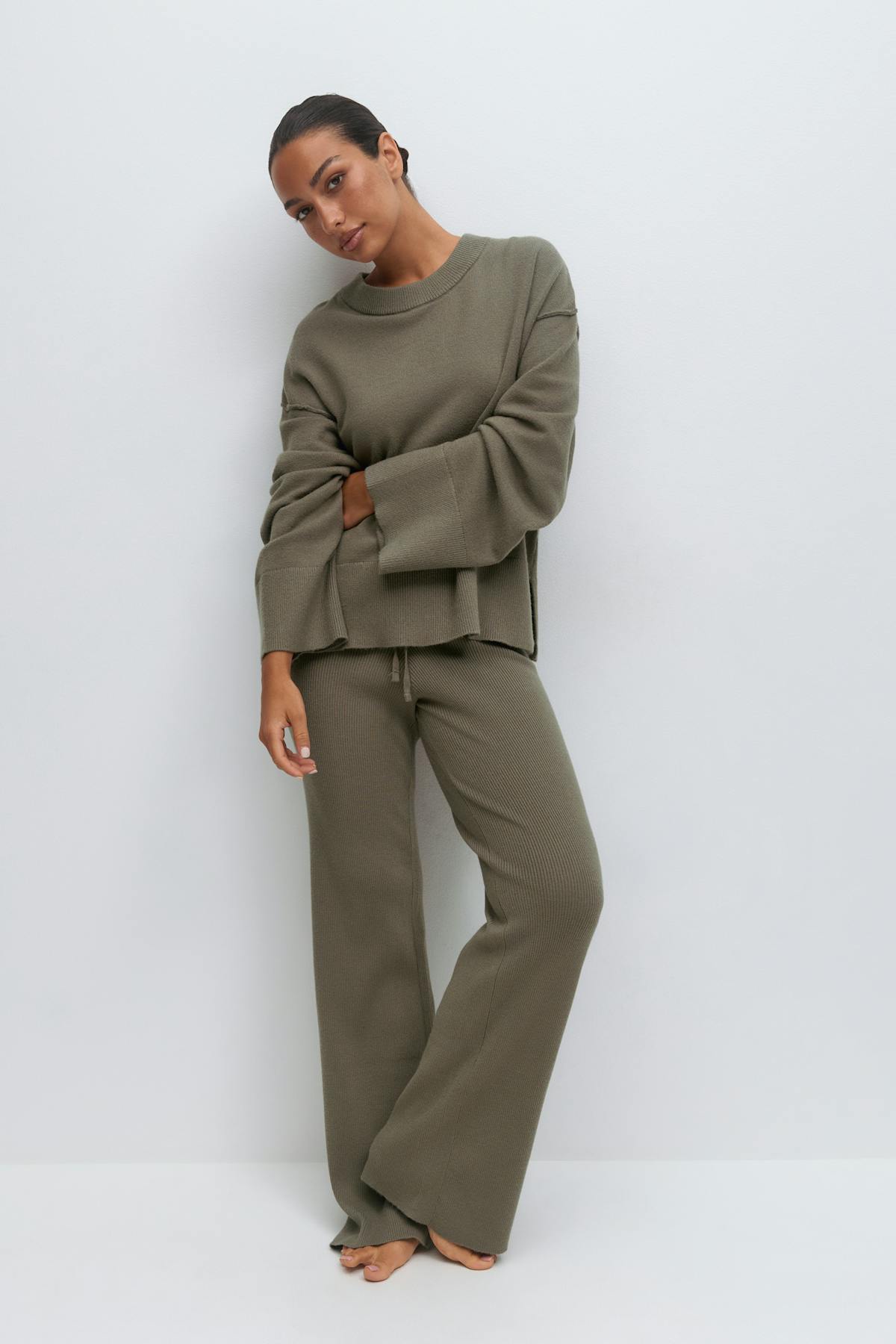 Knitted loungewear sweater