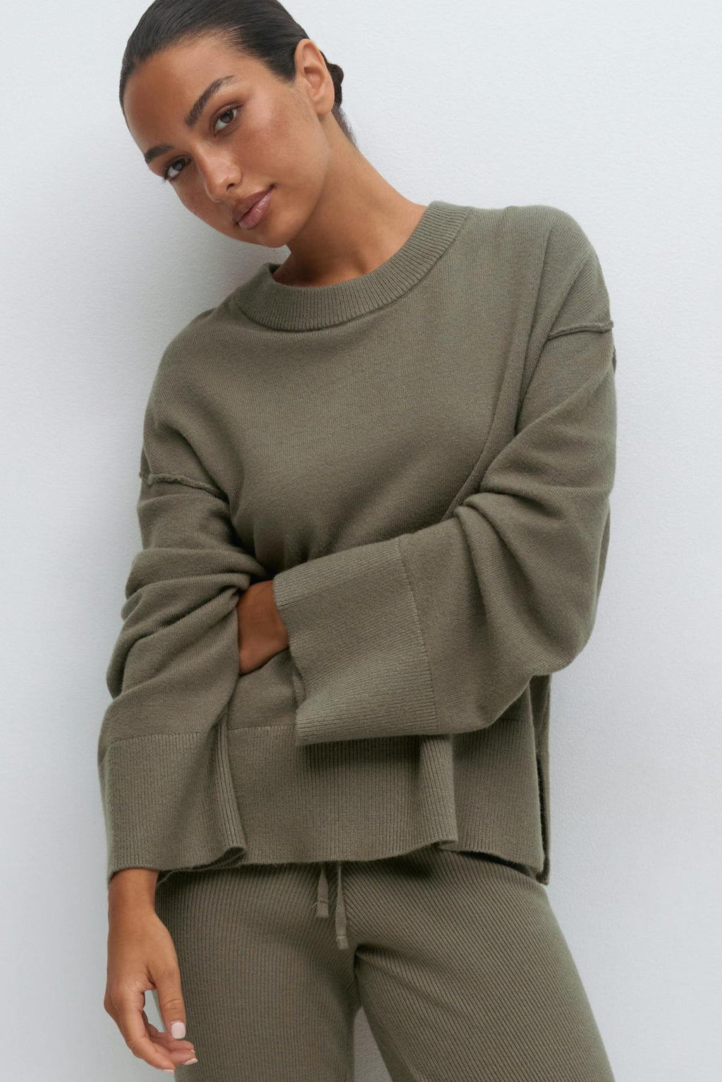 Knitted loungewear sweater