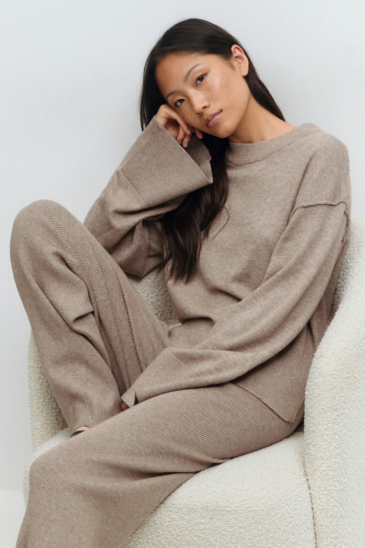 Knitted loungewear sweater
