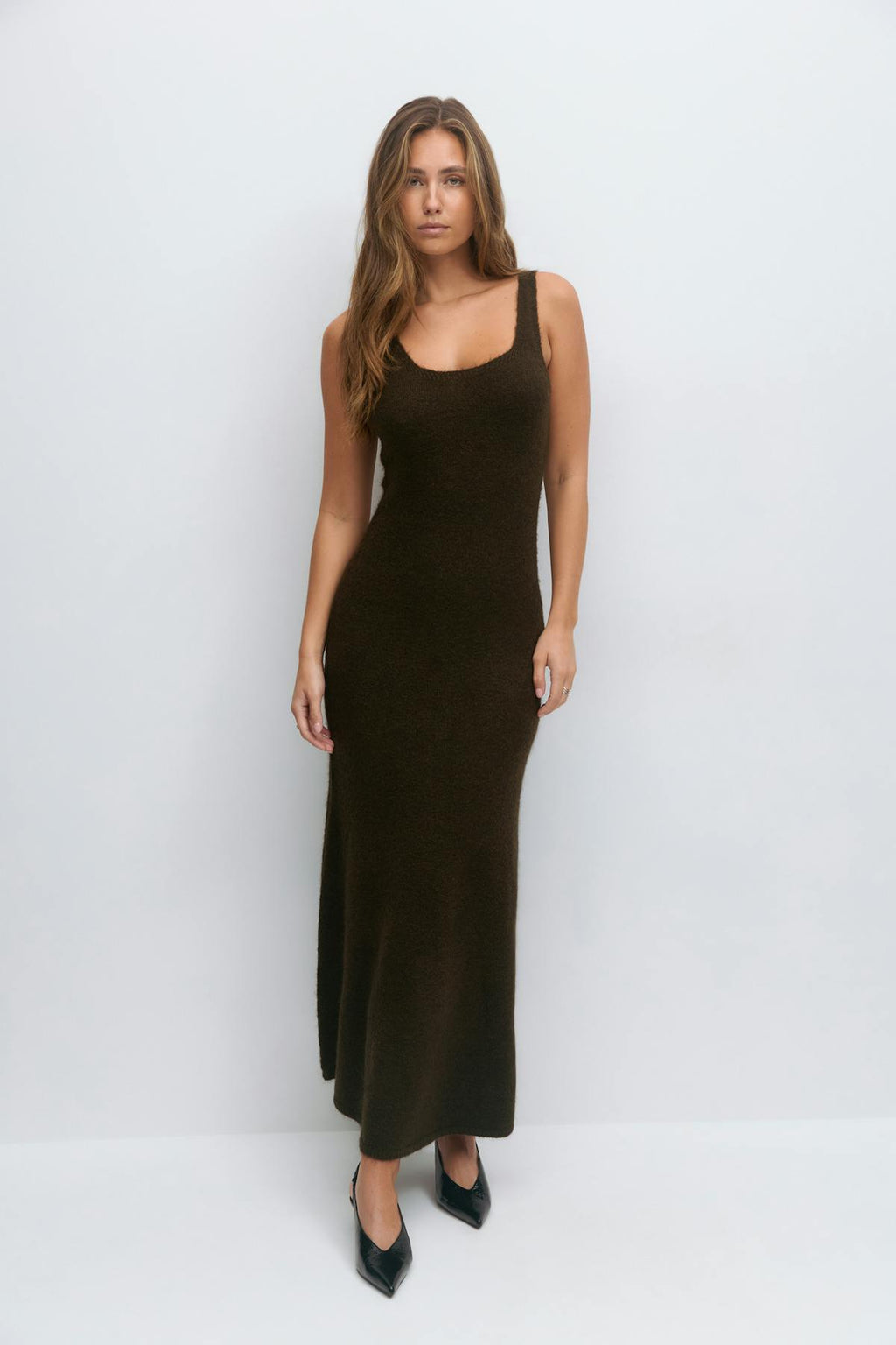Strap knitted dress