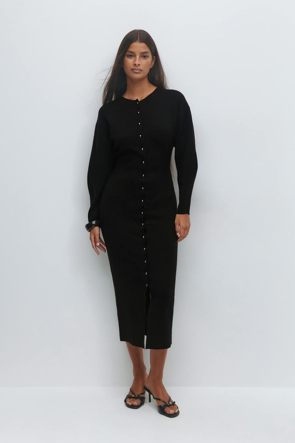 Knitted button down dress