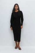 Knitted button down dress
