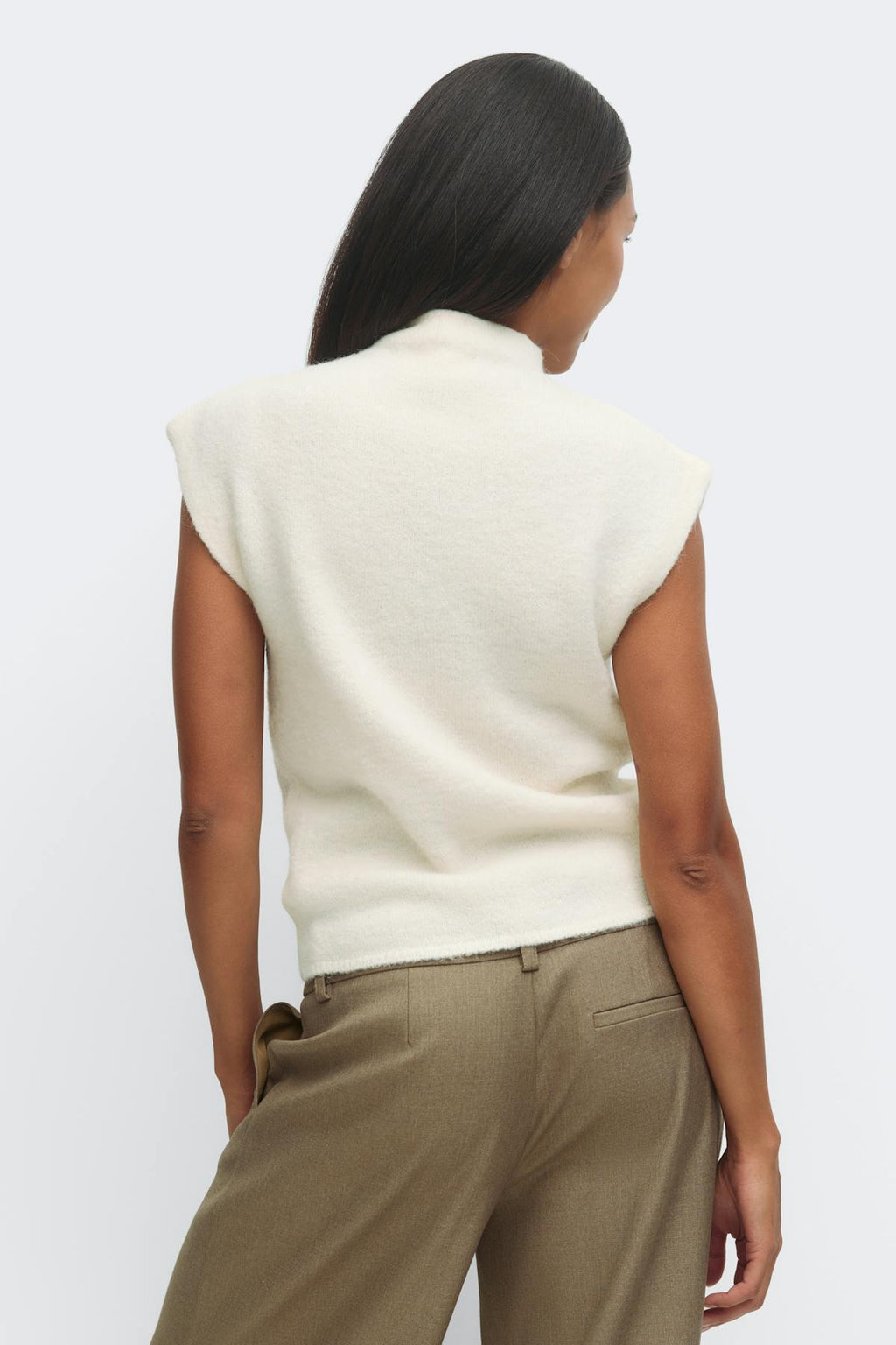 Funnel neck knitted top