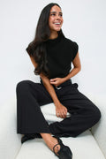 Funnel neck knitted top