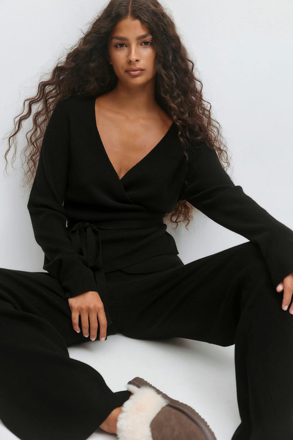 Knitted loungewear cardigan