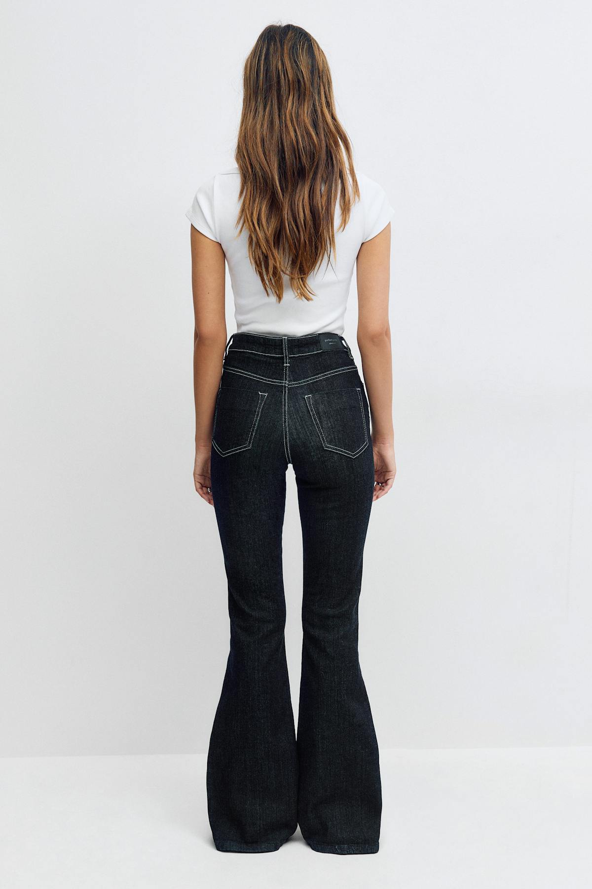 High waist flare jeans