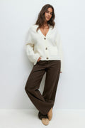 Knitted pocket cardigan