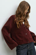 Knitted pocket cardigan