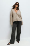 Knitted pocket cardigan