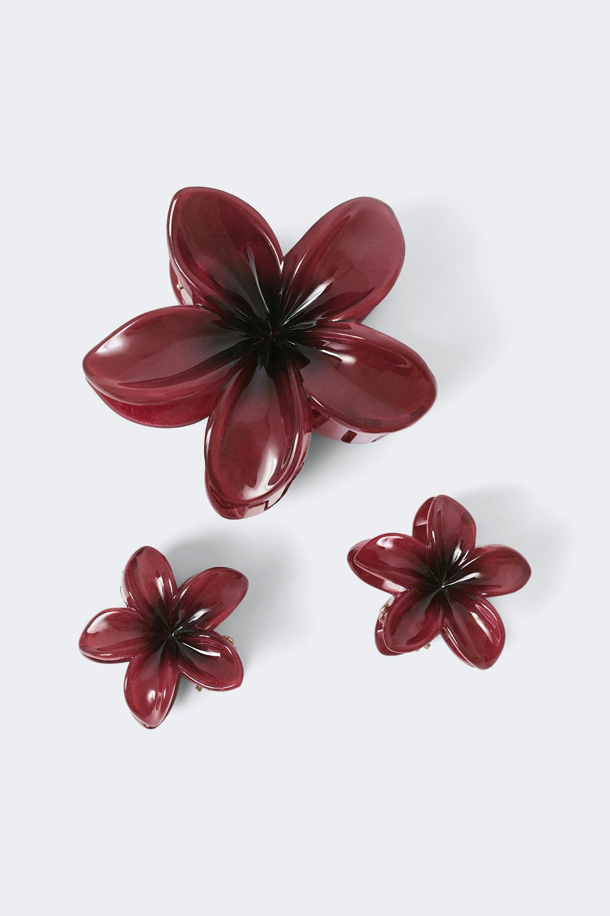 3-pack flower hair clip