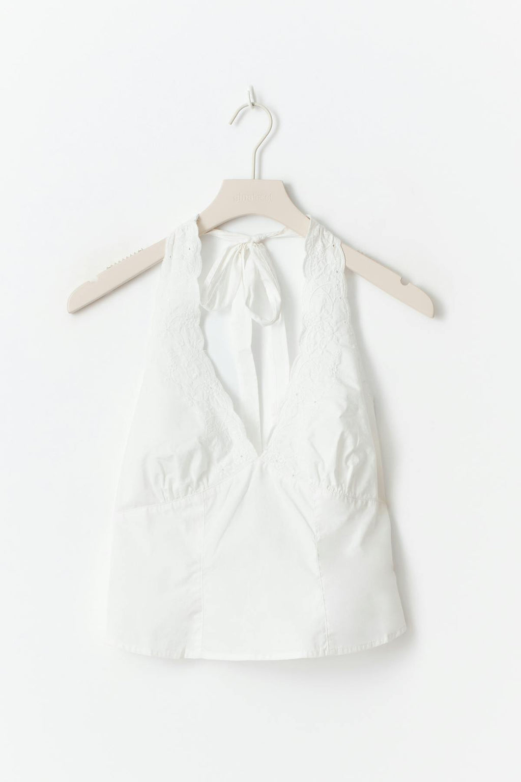 Embroidery halter neck top
