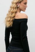 Sloped shoulder top