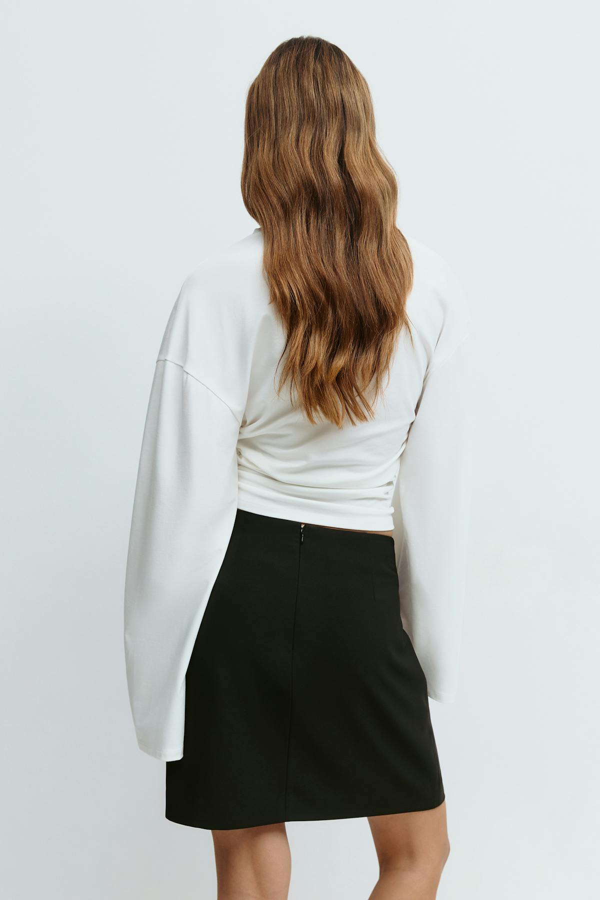 Belted mini skirt