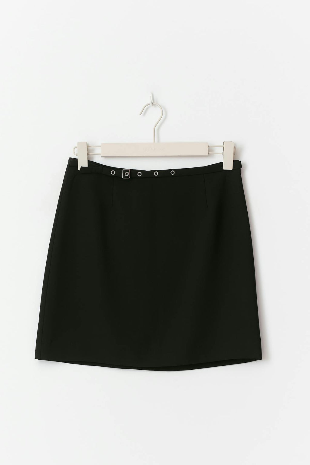 Belted mini skirt