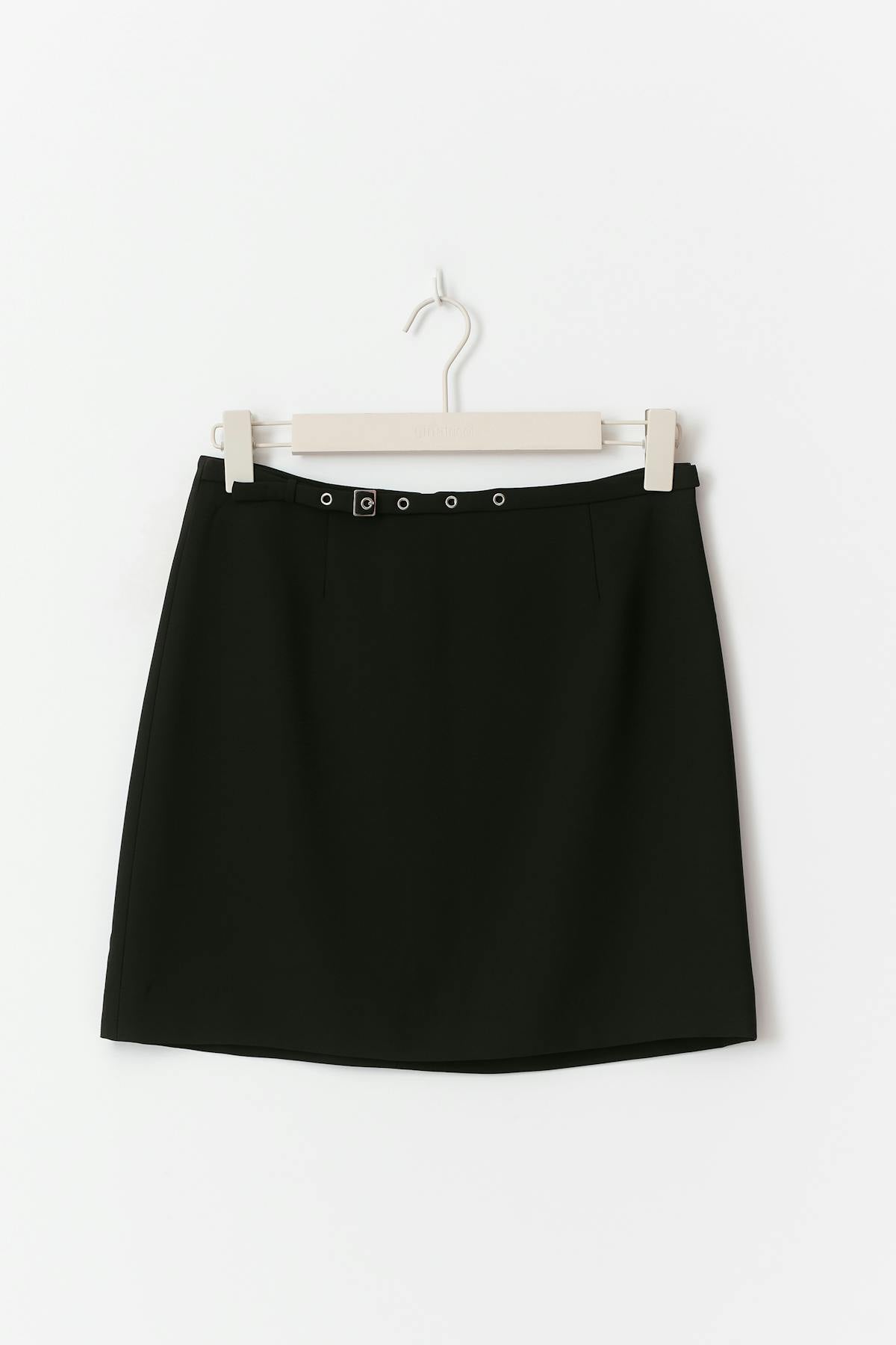 Belted mini skirt