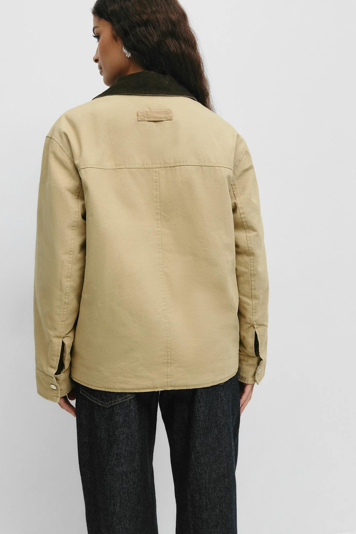 Corduroy collar jacket