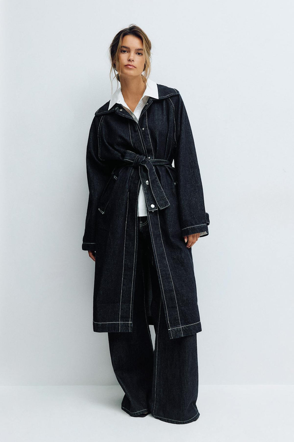Denim car coat