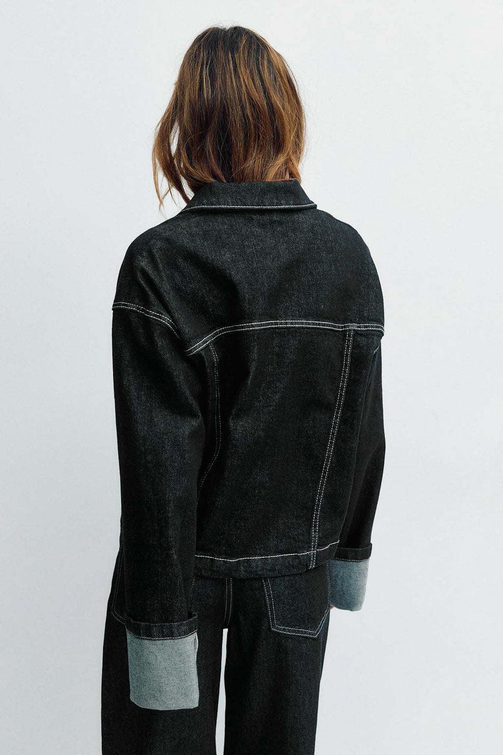 Fold up denim jacket
